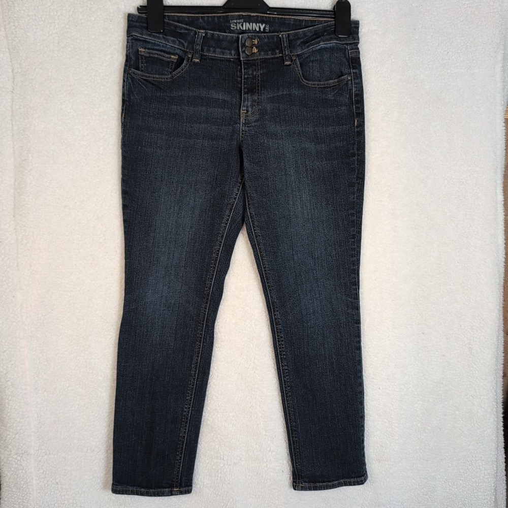 New York & Company‎ Womens Low Rise Skinny Leg Dark Wash Blue Jeans Size 10